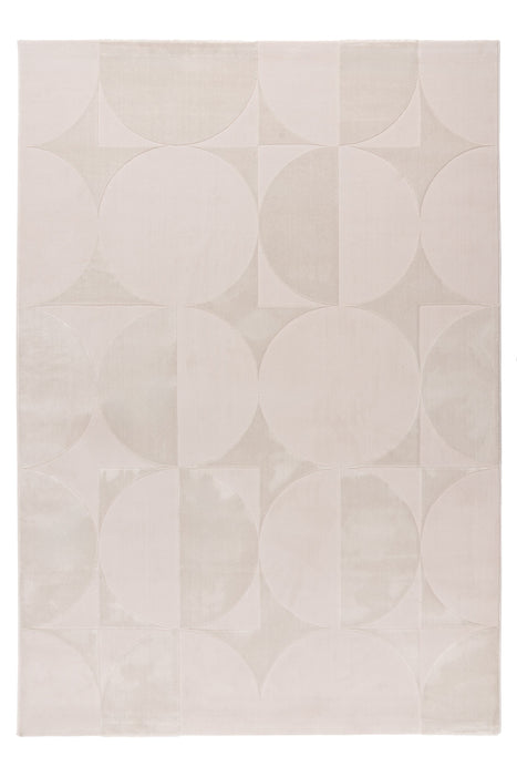 Japandi Vloerkleed - Elif Cirkels Beige