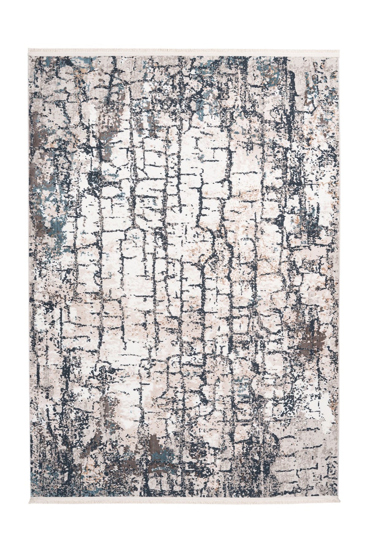 Modern Vloerkleed - Akropolis Abstract Grijs/Blauw