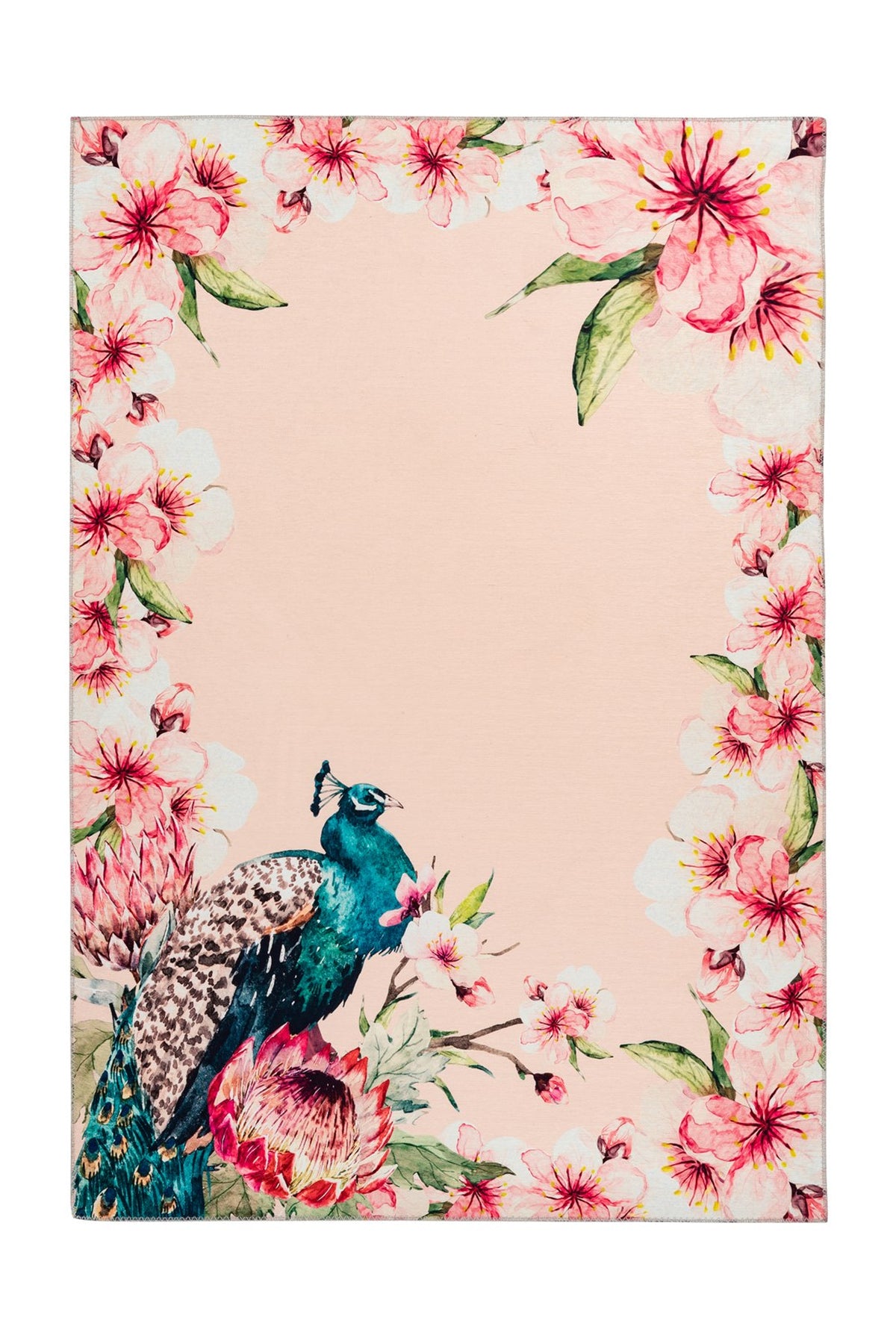 Laagpolig Vloerkleed - Blossom Bloemen Multikleur