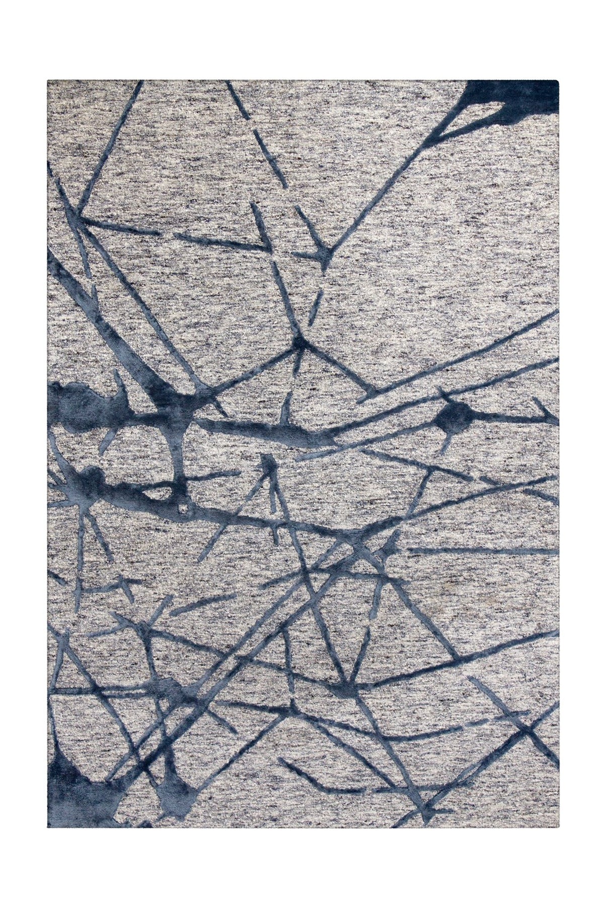 Design Vloerkleed - Damast Abstract Grijs