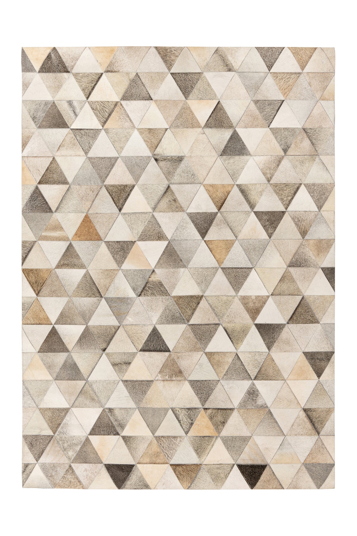 Leren Vloerkleed - Lavin Geometrisch Grijs