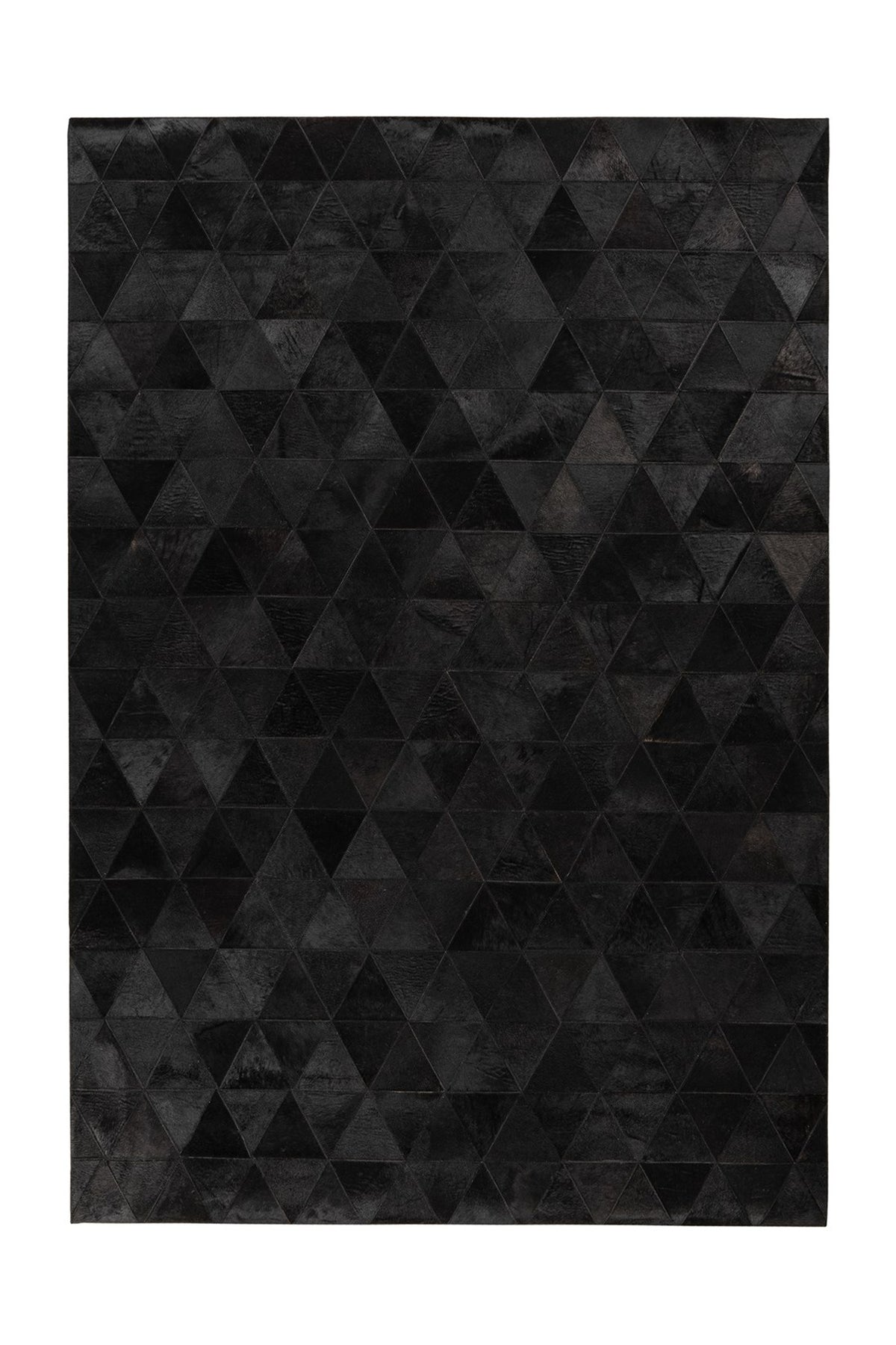Leren Vloerkleed - Lavin Geometrisch Zwart