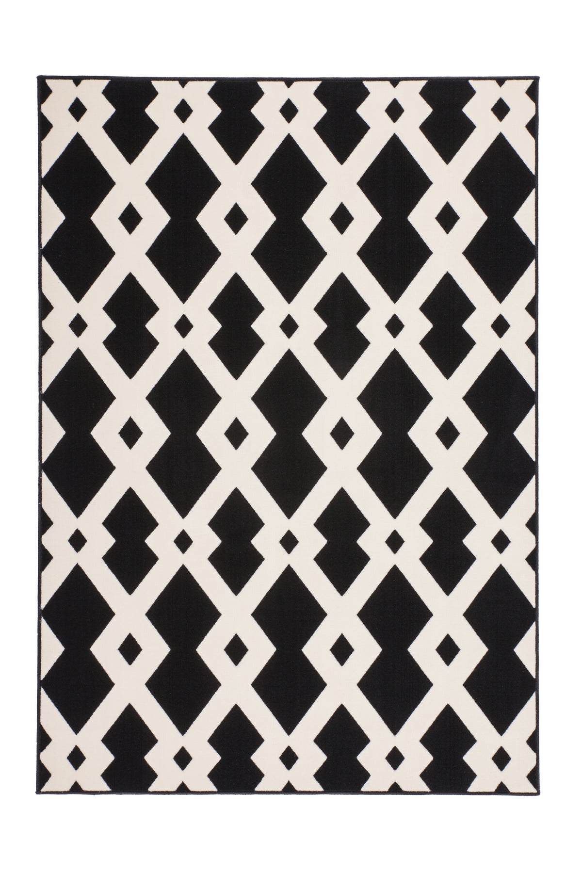 Design Vloerkleed - Now Ruiten Zwart/Wit