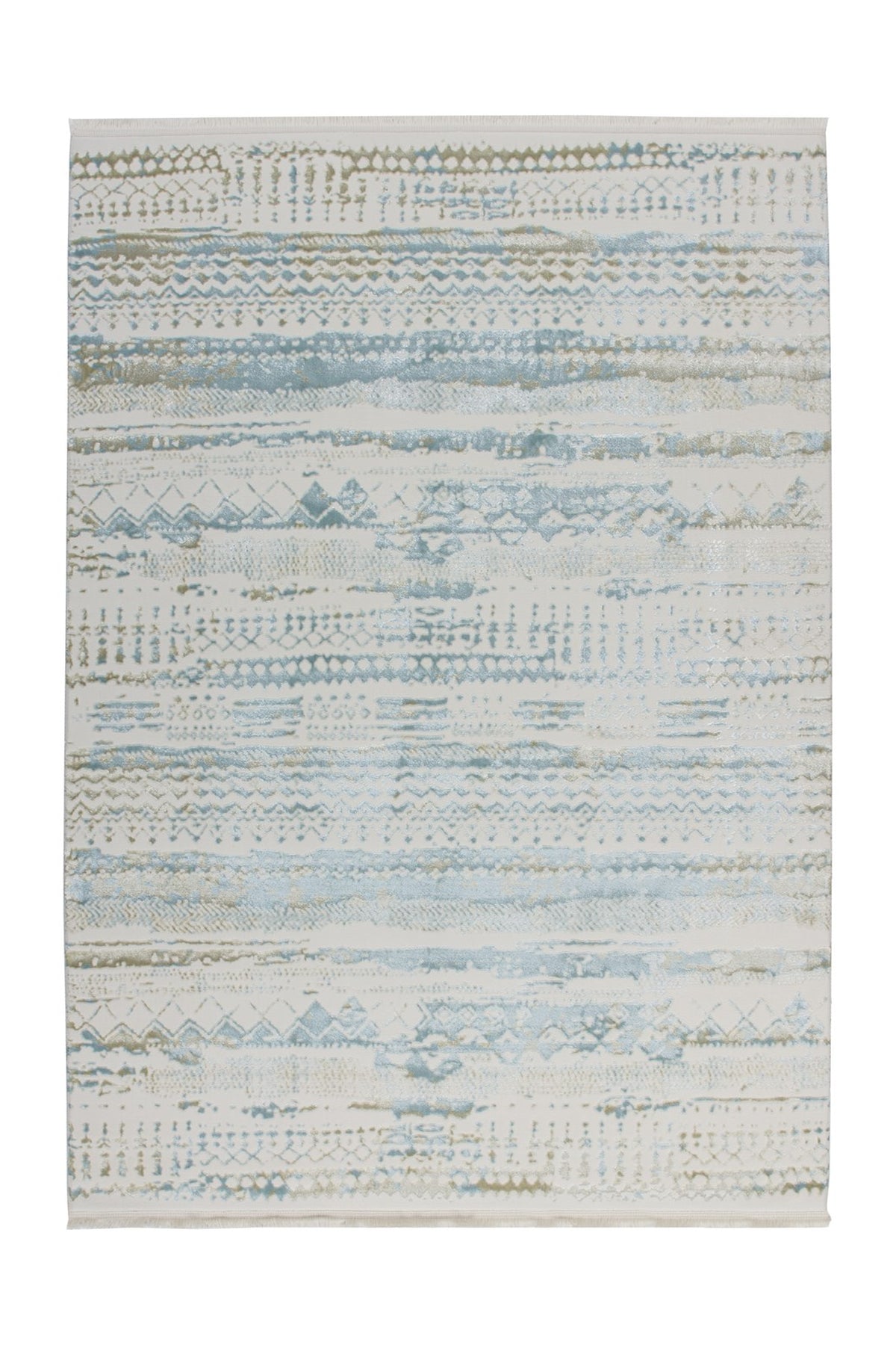 Vintage Vloerkleed - Queen Geometrisch Lichtblauw
