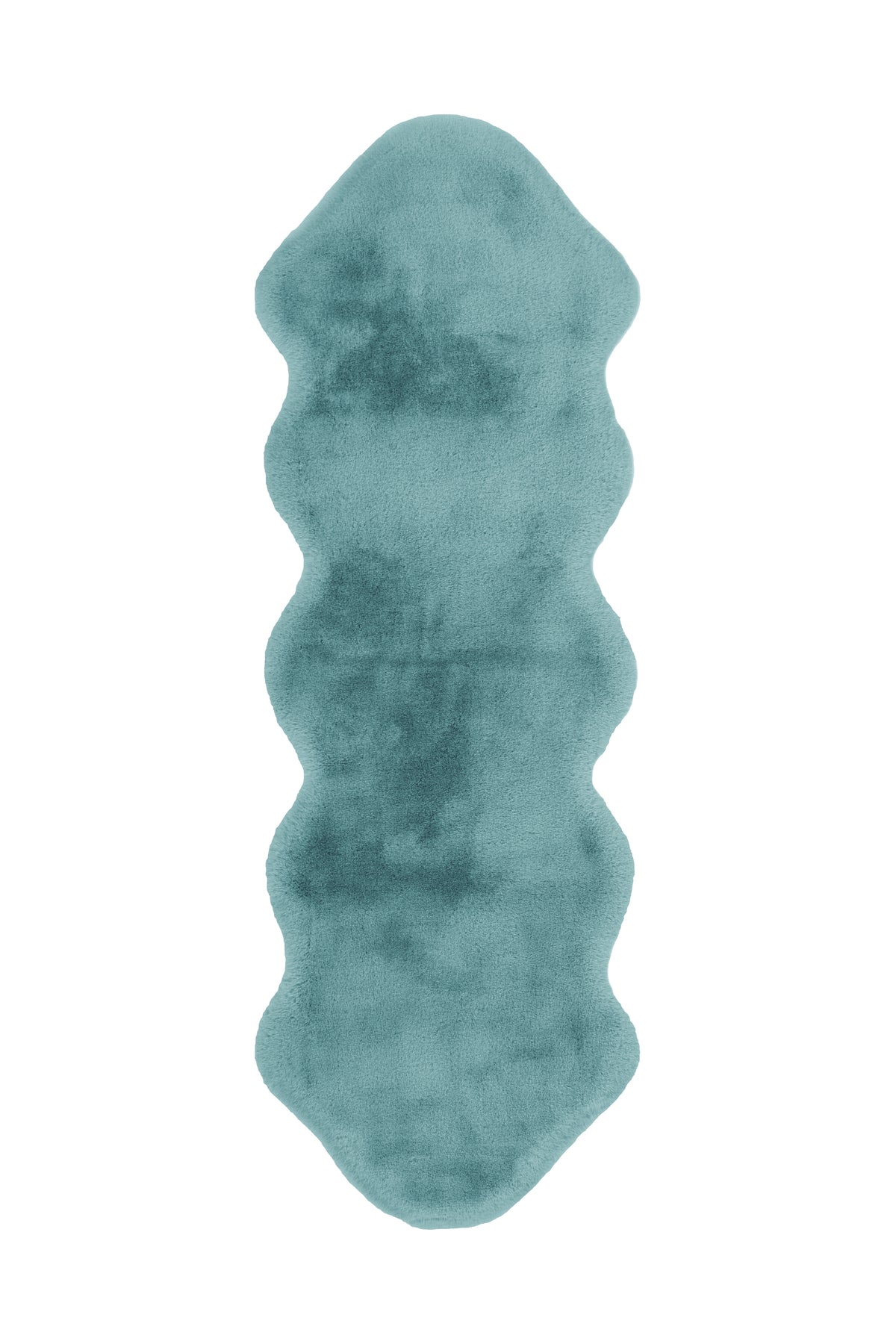 Organisch Vloerkleed - Rabbit Duo Uni Turquoise