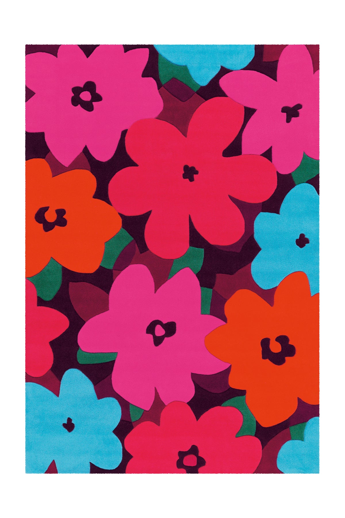 Retro Vloerkleed - Sam Bloemen Multikleur