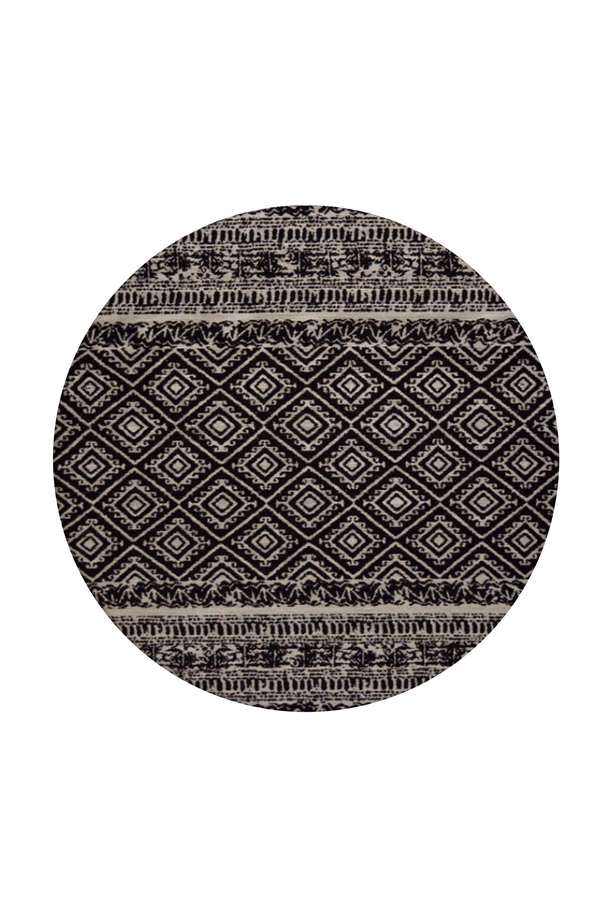 Rond buitenkleed - Sunny Ruiten Zwart