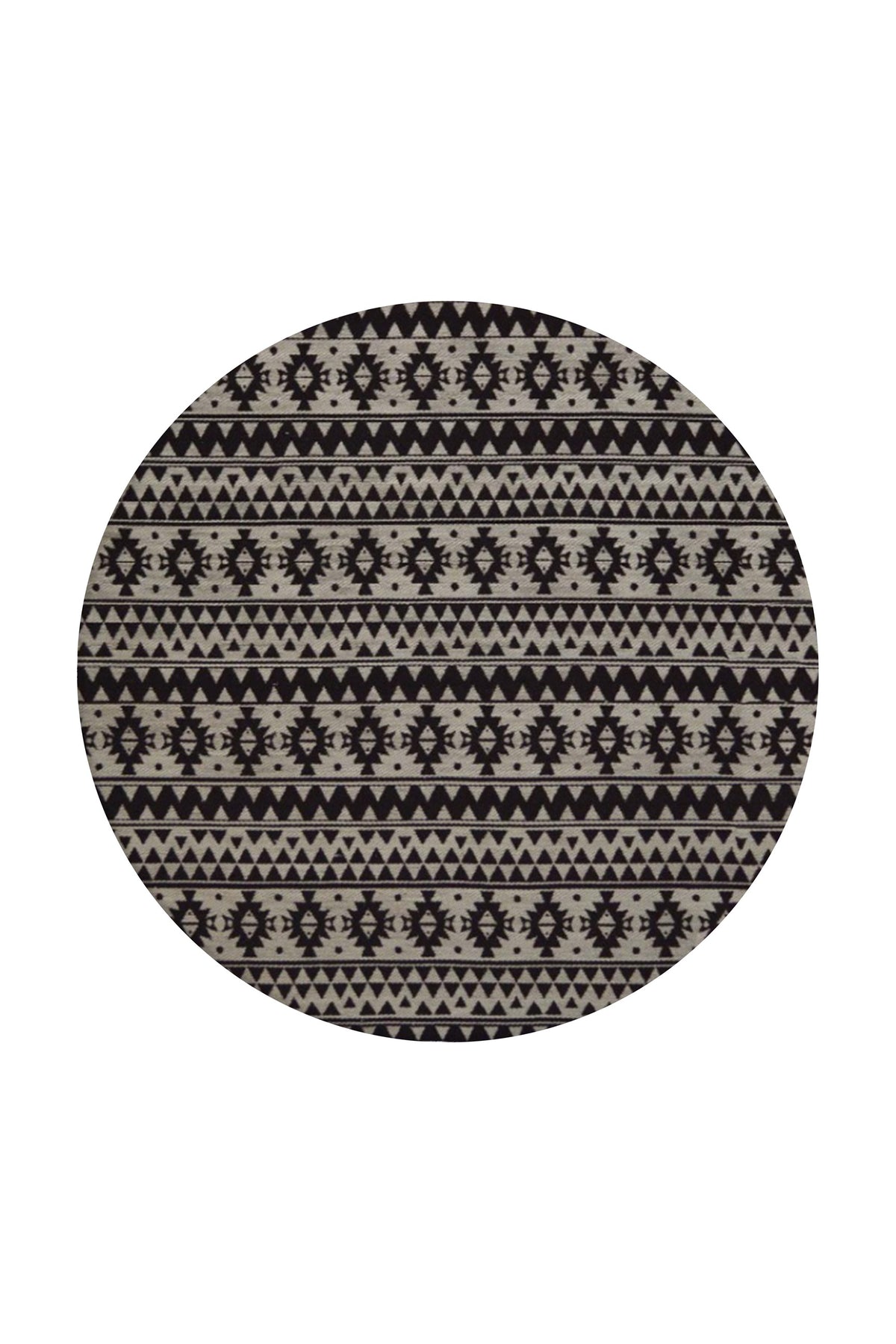 Rond buitenkleed - Sunny Geometrisch Zwart