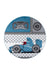 Rond Kindervloerkleed - Kids Raceauto Blauw