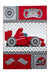 Kindervloerkleed - Kids Raceauto Rood