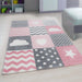 Kindervloerkleed - Kids Patchwork Roze