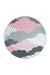 Rond Kindervloerkleed - Bambi Wolken Roze