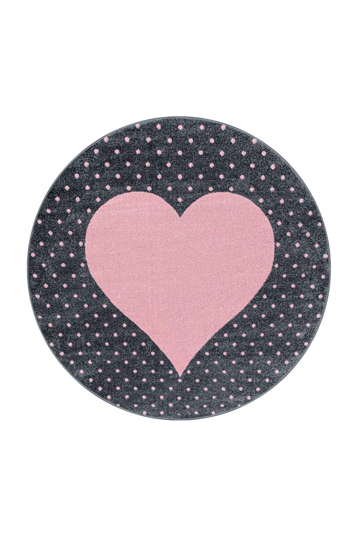 Rond Kindervloerkleed - Bambi Hart Roze