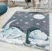 Kindervloerkleed - Bambi Dinosaurus Blauw