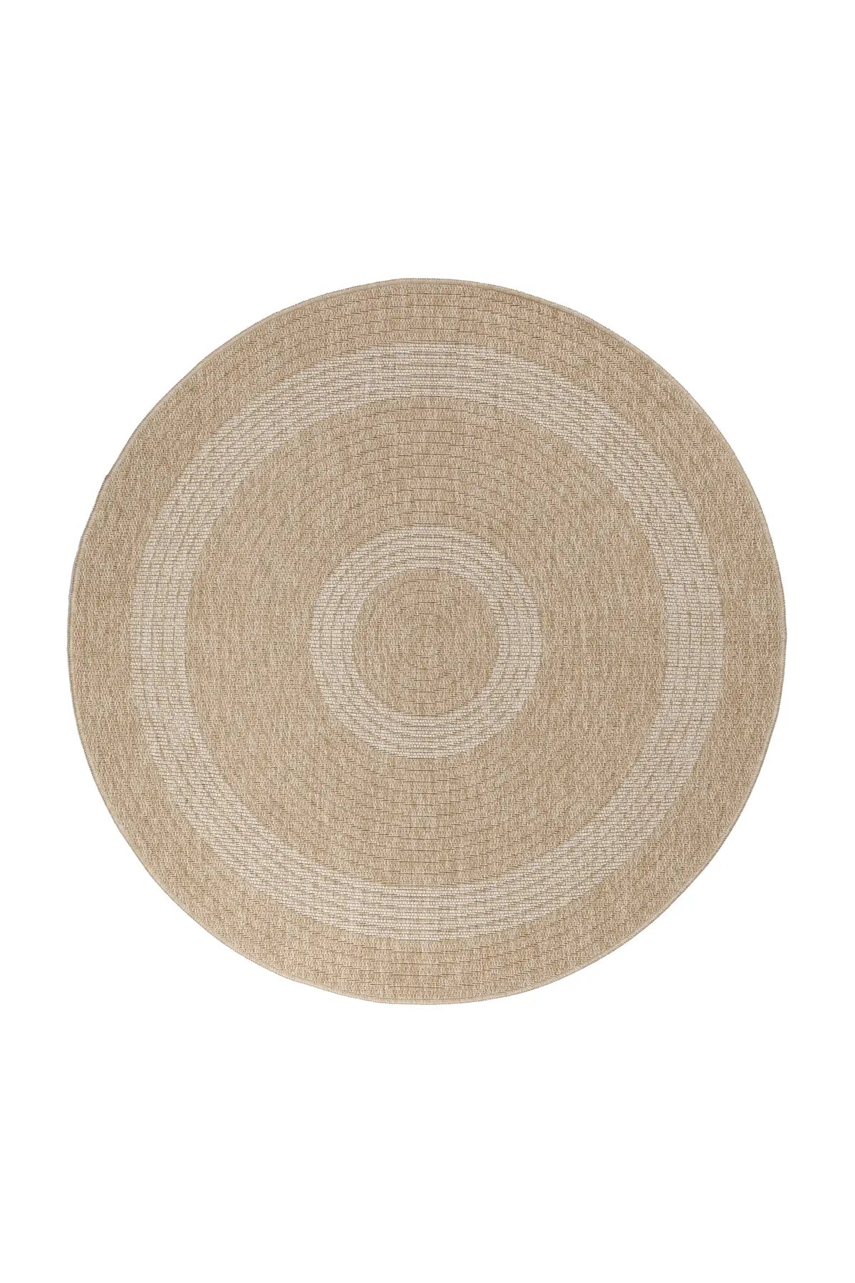 Rond Buitenkleed - Comilla Ringen Beige