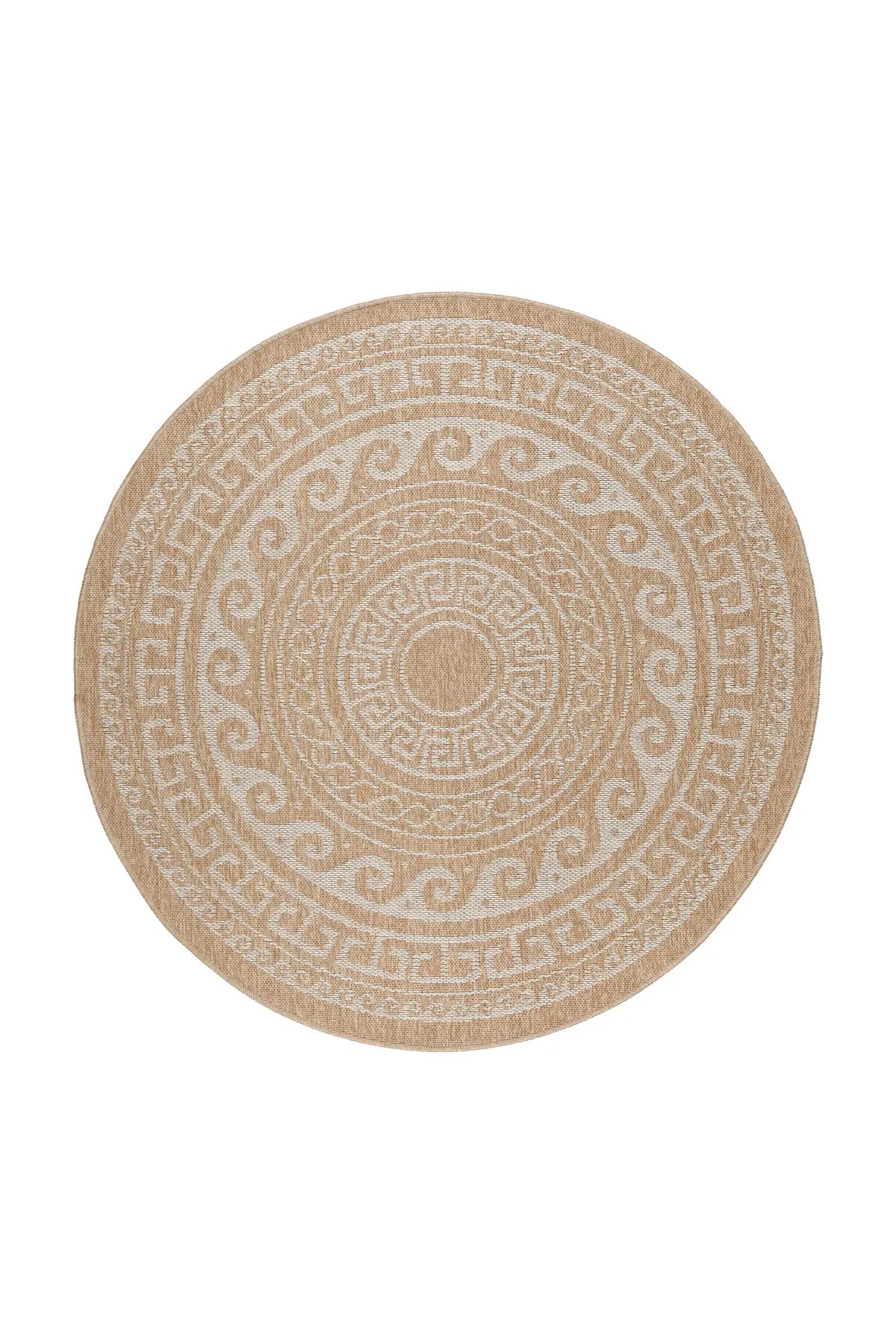 Rond Buitenkleed - Comilla Etnisch Beige