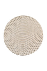 ART1122CREAM-R 01 Rund-Front — Rond Japandi Vloerkleed - Art Bogen Crème