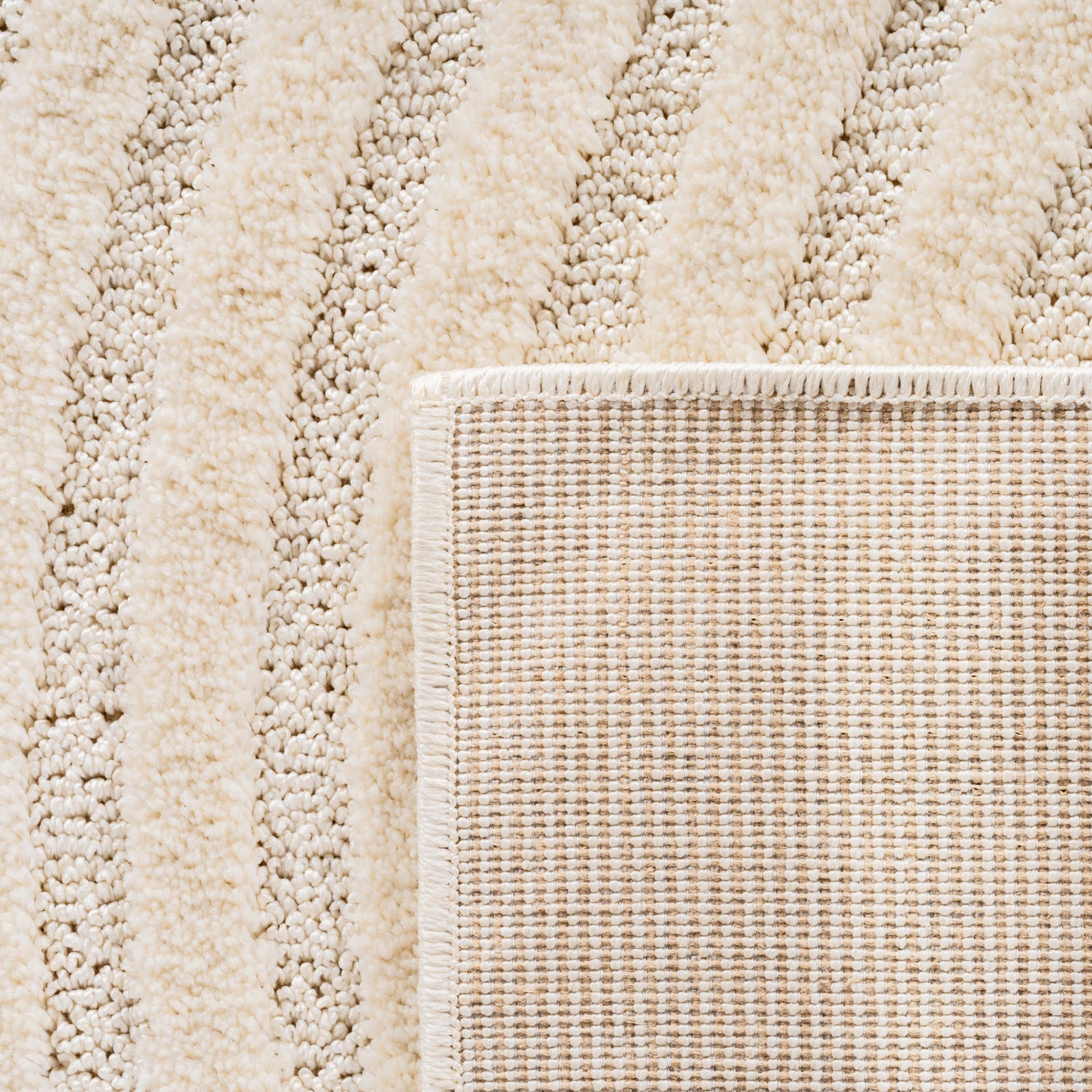ART1122CREAM 05 Back — Japandi Vloerkleed - Art Bogen Crème