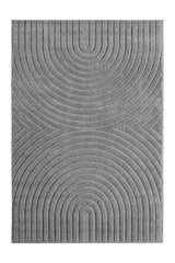 ART1122SILVER 01 Front — Japandi Vloerkleed - Art Bogen Zilver