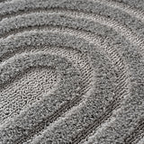 ART1122SILVER 03 Detail — Japandi Vloerkleed - Art Bogen Zilver