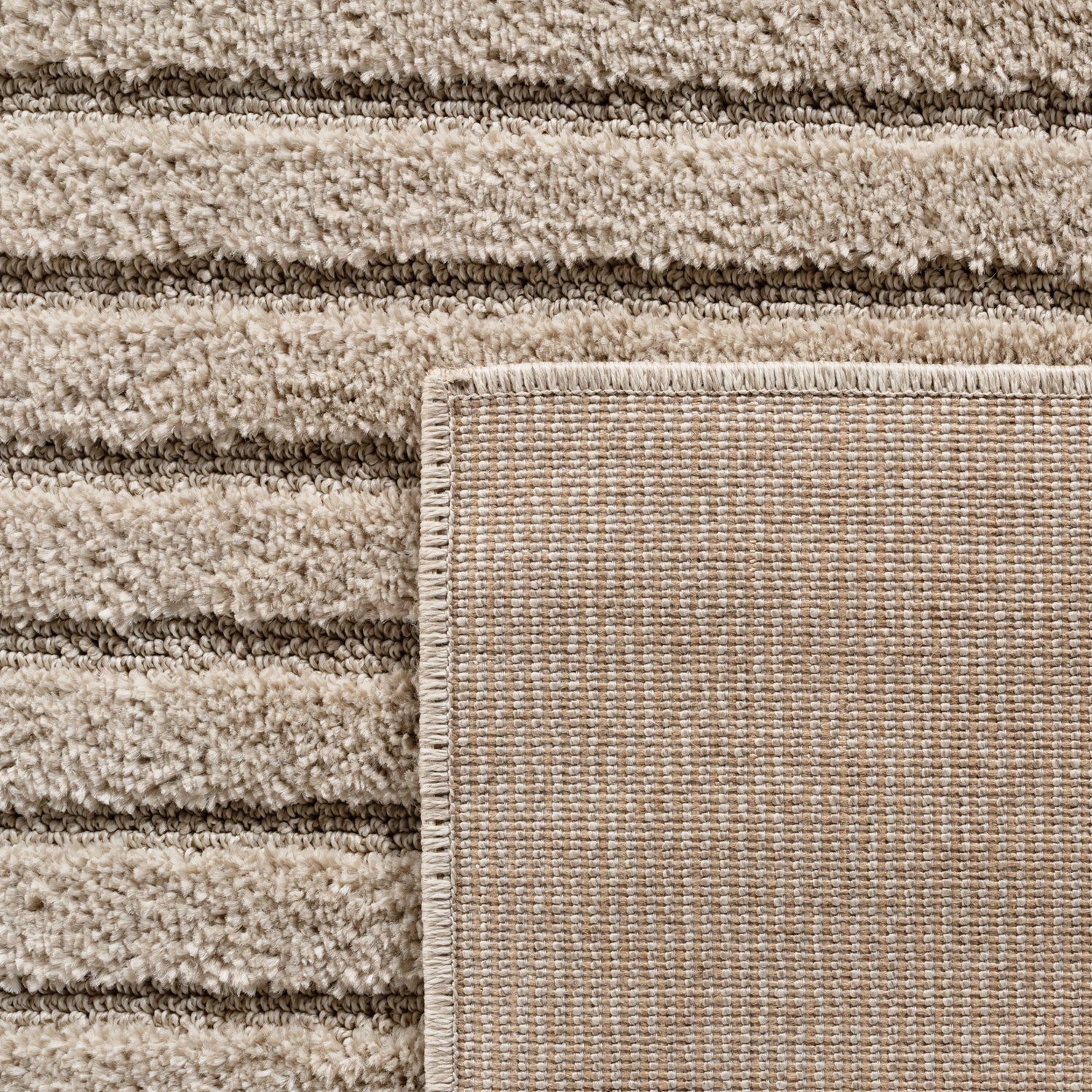ART1123BEIGE 05 Back — Laagpolig Vloerkleed - Art Patchwork Beige