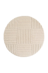 ART1123CREAM-R 01 Rund-Front — Rond Laagpolig Vloerkleed - Art Patchwork Crème