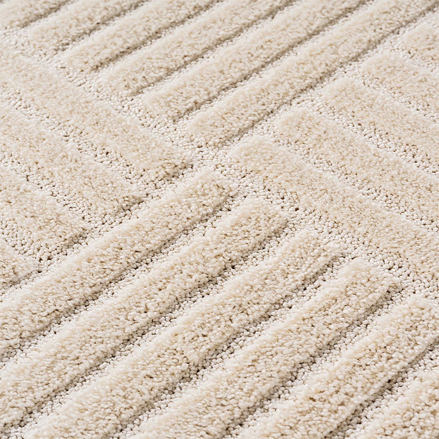 ART1123CREAM 03 Detail — Laagpolig Vloerkleed - Art Patchwork Crème