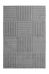 ART1123SILVER 01 Front — Laagpolig Vloerkleed - Art Patchwork Zilver