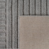 ART1123SILVER 05 Back — Laagpolig Vloerkleed - Art Patchwork Zilver