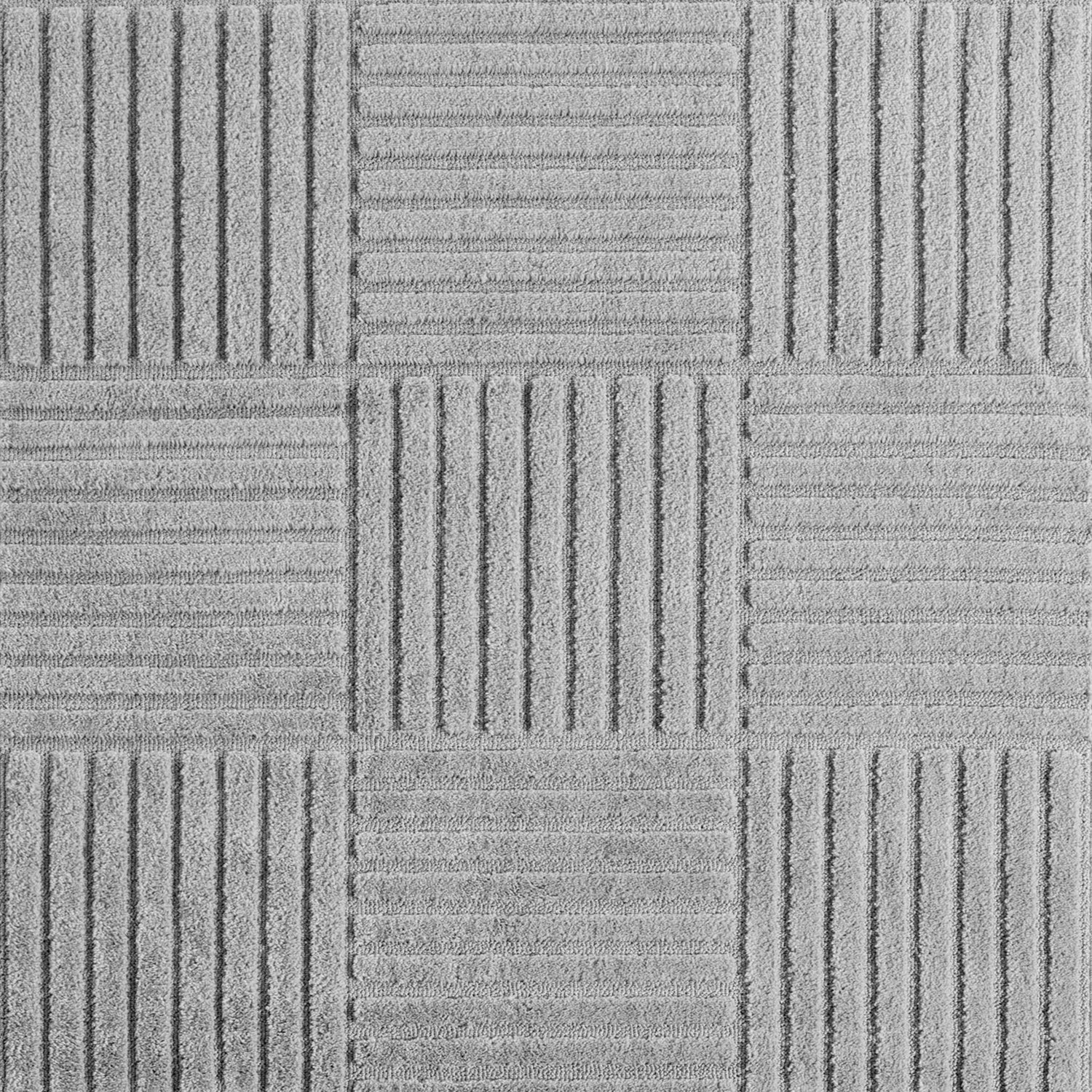 ART1123SILVER-R 03 Swatch — Rond Laagpolig Vloerkleed - Art Patchwork Zilver