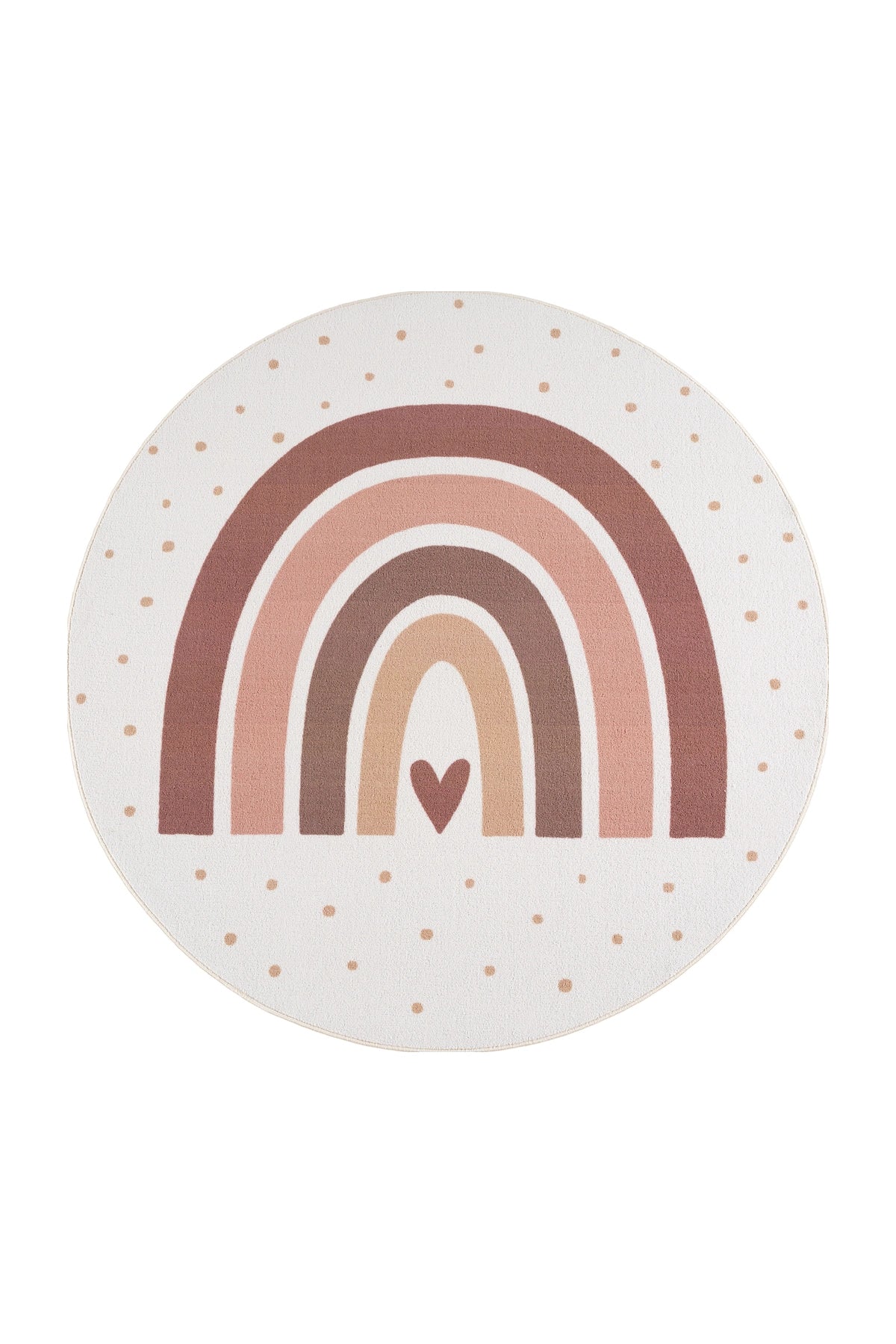 Rond Kindervloerkleed - Coco Regenboog Crème