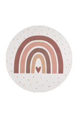 COCO1132CREAM-R 01 Rund-Front — Rond Kindervloerkleed - Coco Regenboog Crème