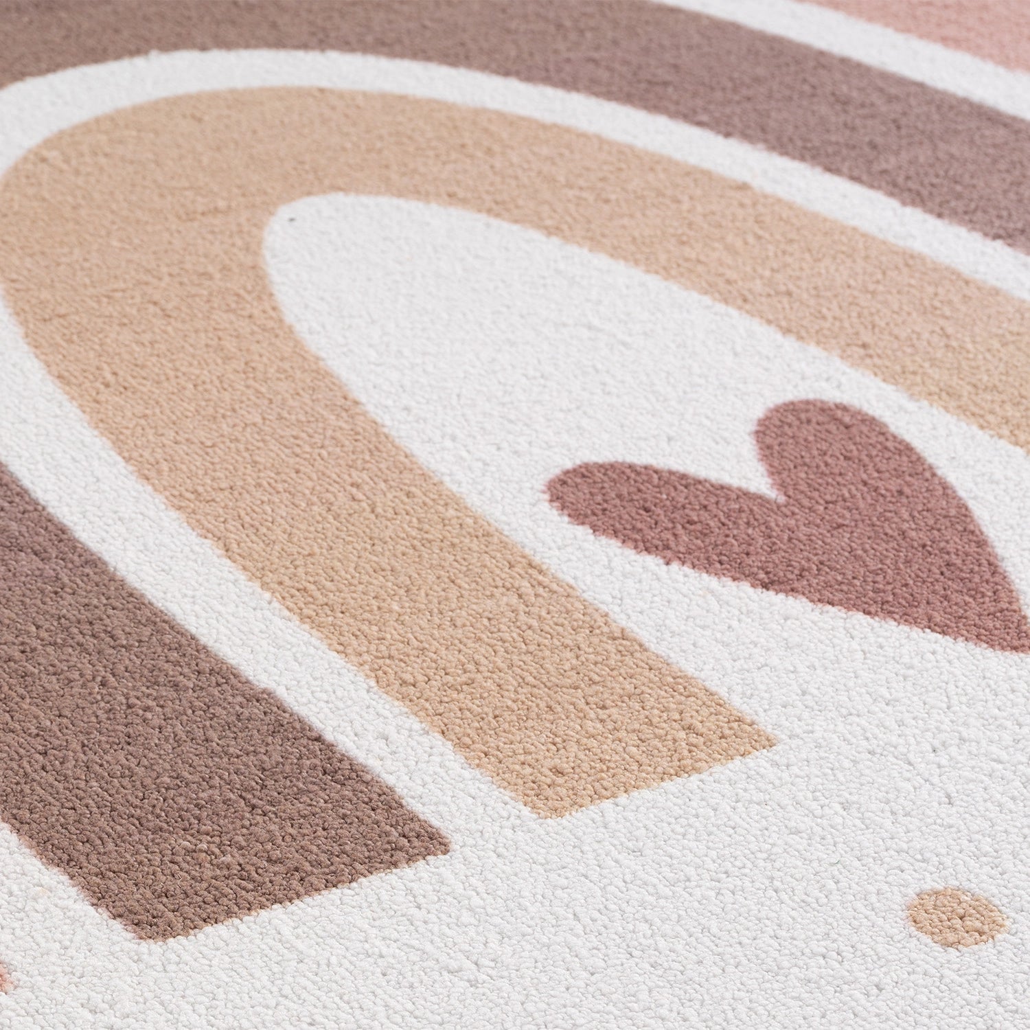 COCO1132CREAM-R 03 Swatch — Rond Kindervloerkleed - Coco Regenboog Crème