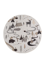 COCO1135CREAM-R 01 Rund-Front — Rond Speelkleed - Coco Camping Crème