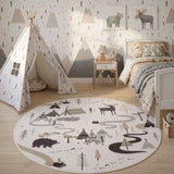 COCO1135CREAM-R 02 Rund-Winkel — Rond Speelkleed - Coco Camping Crème