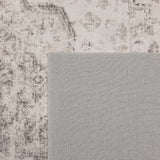 INKA1141BEIGE-R 08 Rücken — Rond Wasbaar Vloerkleed - Inka Medaillon Beige
