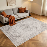INKA1141BEIGE 02 Main — Wasbaar Vloerkleed - Inka Medaillon Beige