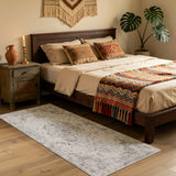 INKA1141BEIGE 04 K.Läufe — Wasbaar Vloerkleed - Inka Medaillon Beige