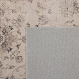 INKA1143BEIGE-R 08 Rücken — Rond Wasbaar Vloerkleed - Inka Bloemen Beige