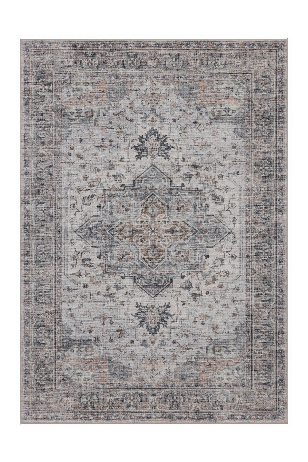 Vintage Vloerkleed - Inka Oosters Medaillon Beige