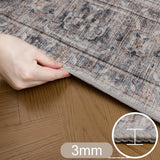 INKA1144BEIGE-R 05 Hoch — Rond Wasbaar Vloerkleed - Inka Stervorm Beige