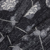 INKA1146BLACK-R 07 Swach — Rond Wasbaar Vloerkleed - Inka Bloemen Zwart