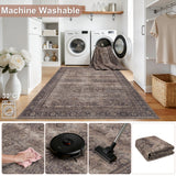 INKA1147BROWN 06 Pflegeleicht — Wasbaar Vloerkleed - Inka Siermotief Bruin