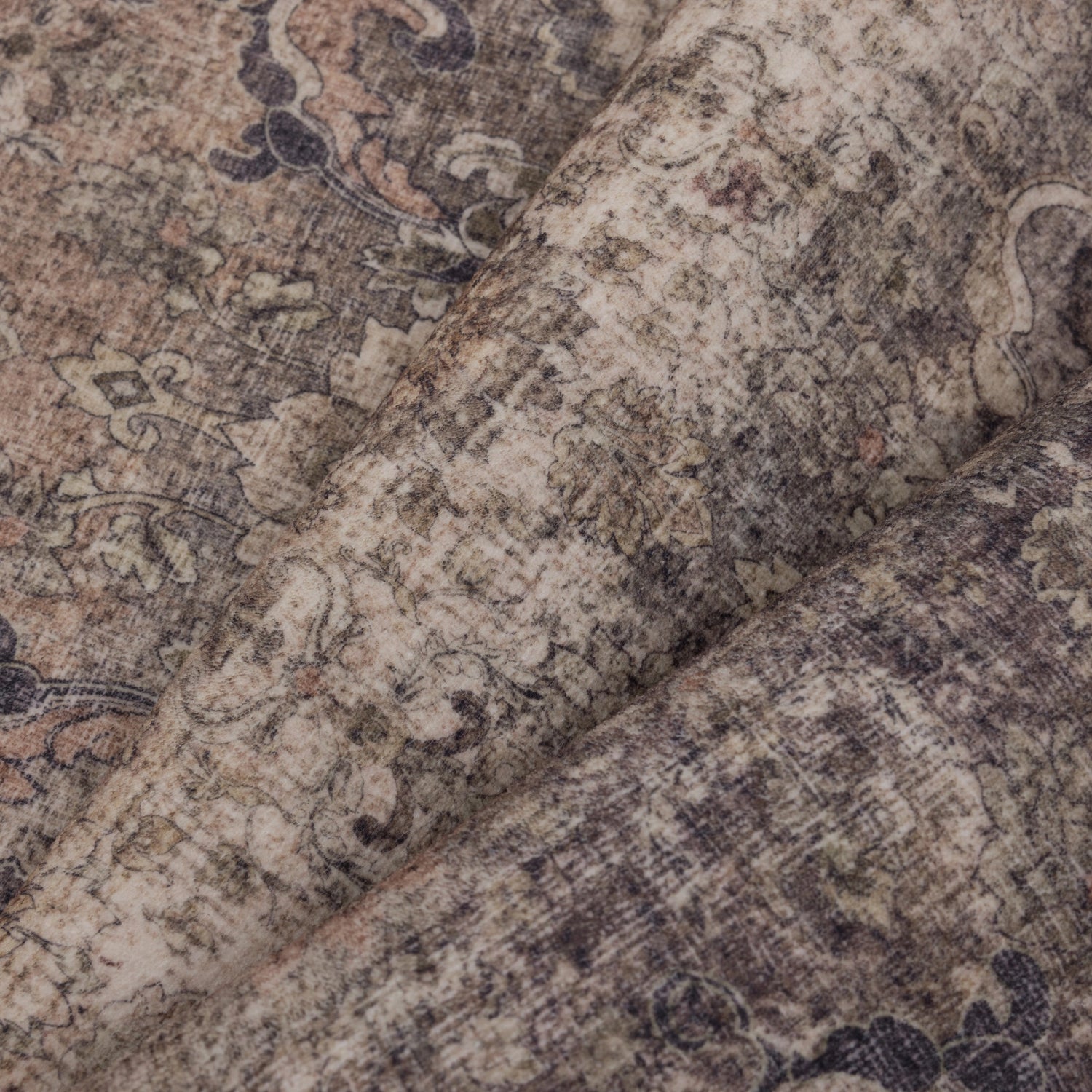 INKA1147BROWN 09 Swach — Wasbaar Vloerkleed - Inka Siermotief Bruin