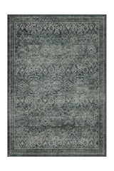 INKA1148GREEN 01 Front — Wasbaar Vloerkleed - Inka Floraal Groen