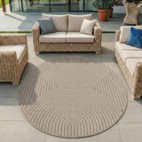 NOVA1201BEIGE-R 02 Main-Rund — Rond Japandi Vloerkleed - Nova Bogen Beige