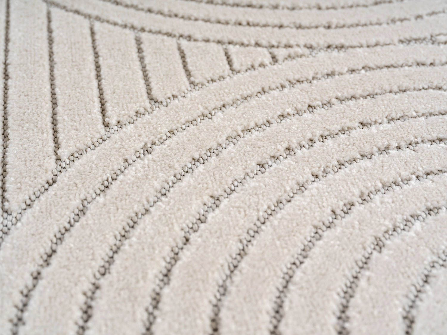 NOVA1201CREAM-R 03 Swatch — Rond Japandi Vloerkleed - Nova Bogen Crème
