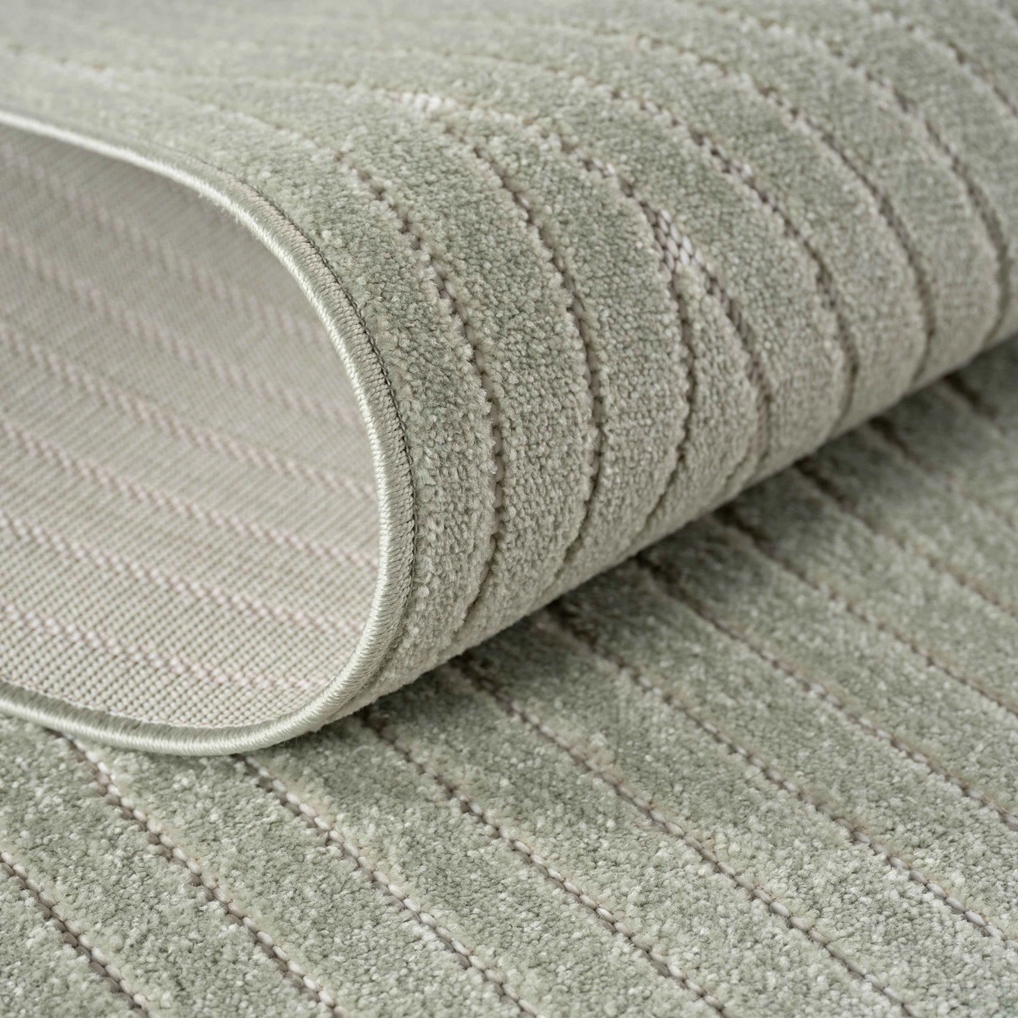 NOVA1201GREEN 05 Falten — Japandi Vloerkleed - Nova Bogen Groen