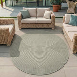 NOVA1201GREEN-R 02 Main-Rund — Rond Japandi Vloerkleed - Nova Bogen Groen