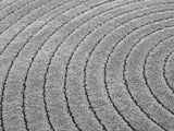 NOVA1201SILVER-R 03 Swatch — Rond Japandi Vloerkleed - Nova Bogen Zilver